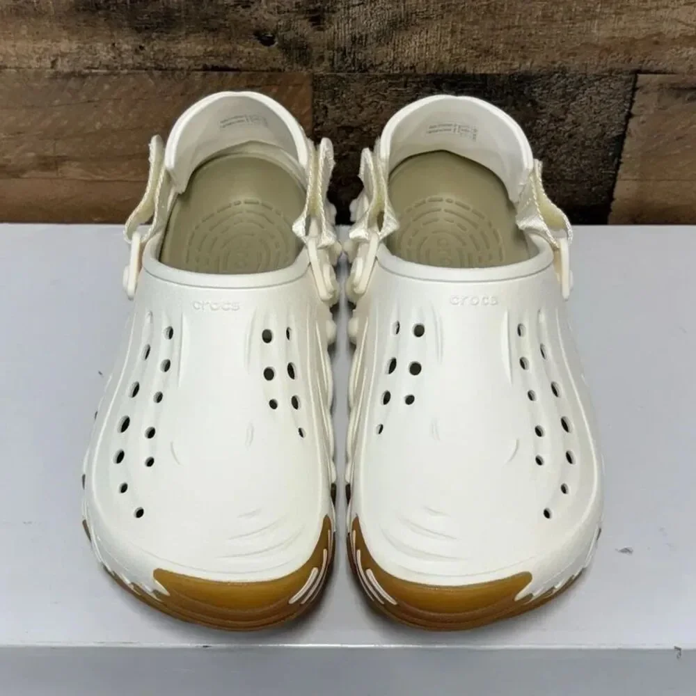 Crocs Echo Gum Ro Clog Chalk/Gum Men's Size 13 / Women's Size 15 - (211675-0WV)